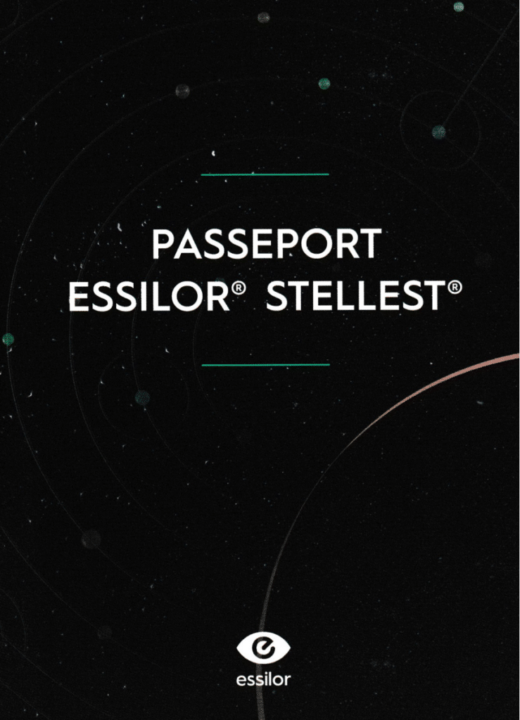 Couverture du passeport essilor stellest, les verres à freination myopique.